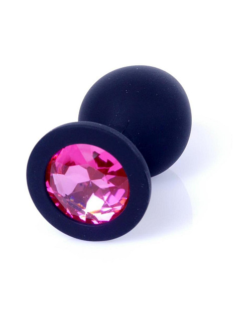 Анальная пробка - Jewellery Silicone Black Plug M Pink Sex Aura Киев - изображение 8