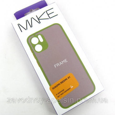Xiaomi Redmi A1 A2 Чехол матовый Frame Case (зеленый) Одесса - изображение 2