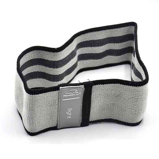 Тканева гумка для фітнесу та спорту PowerPlay 4111 Hip Band S  Heavy Сіра (d_64cm) Луцьк