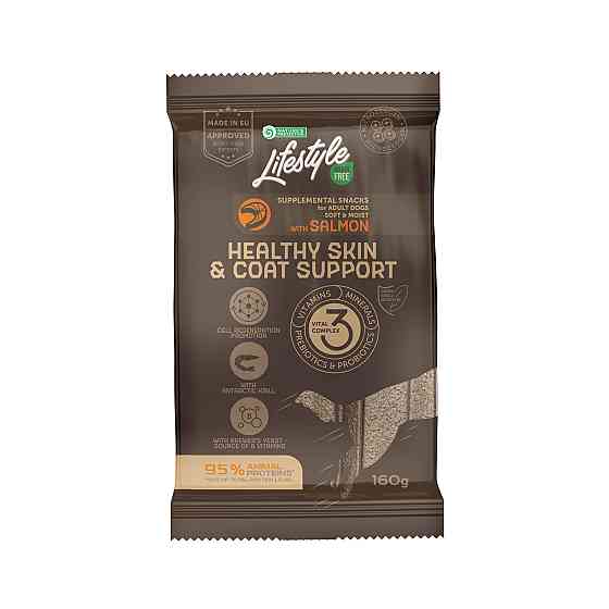 Nature's Protection Lifestyle Grain Free Salmon Healthy Skin&Coat Support Беззернові ласощі для собак з лососем, 160 г Киев
