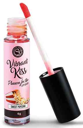 Блеск для губ с эффектом вибрации Secret Play - LIP GLOSS Vibrant Kiss Sweet Popcorn, 6 грамм Sex Aura Киев