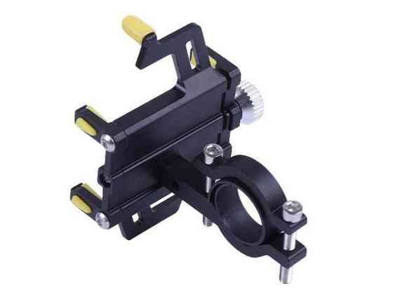 Держатель телефона HFCM-24 (крепление на руль), алюминий, желтый Мукачево