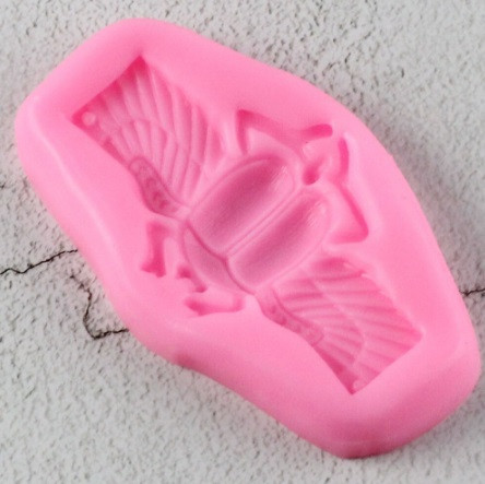 Молд силиконовый Жук 79 на 46 мм розовый Киев - изображение 3