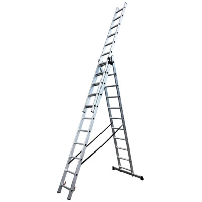 Драбина GTM 3-секції, розкладна, 3*11сх. 2,99-7,31м (KME311) Вінниця - фото 1