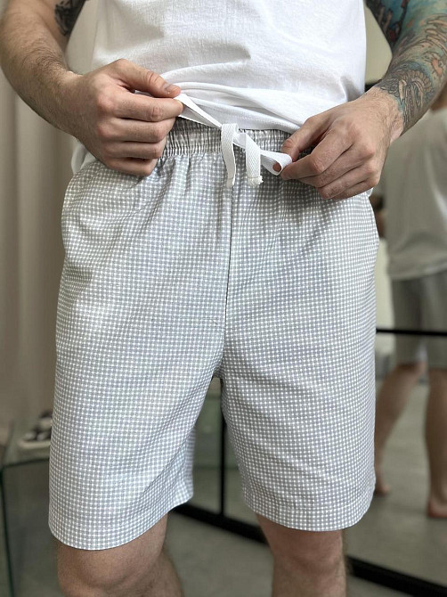 Шорти DUO унісекс, клітинка грейдж Київ - фото 1