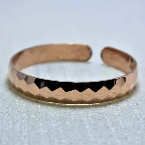 Регульований мідний браслет-манжета з геометричним дизайном Київ