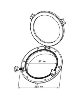 Иллюминатор Seaflo 260Мм для лодок катеров яхт Киев - изображение 3