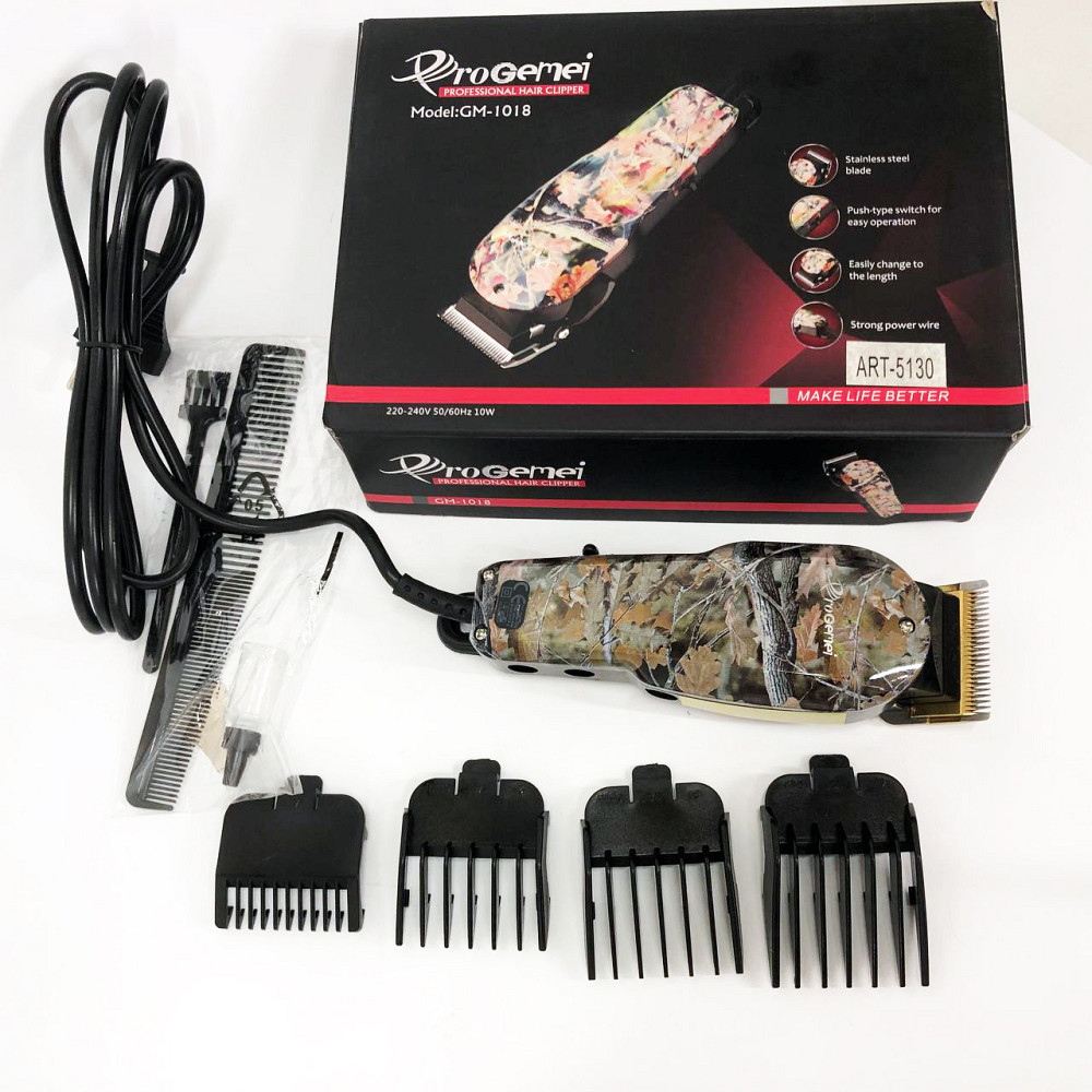 Электробритва для стрижки головы GEMEI GM-1018, Машинка для стрижки волос проводная QZ-98 Львов - изображение 7