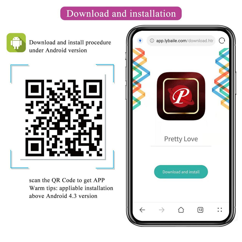 Вібратор PRETTY LOVE HECTOR, 12 vibration functions 5 electric shock functions Mobile APP remote con Sex Aura Київ - фото 9