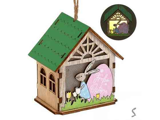 Лампа-ліхтар із підсвічуванням Easter Bunny House R33820 ТМ STENSON Київ