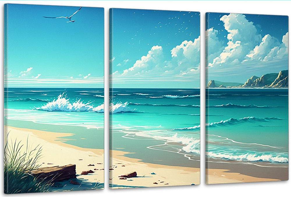 Модульна картина у вітальню/ спальню   Пляж      ART-164_3A Київ - фото 1
