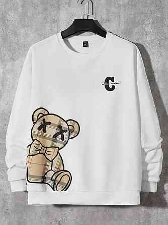 Світшот білий чоловічий з принтом 2711524642 розмір 44 Дніпро