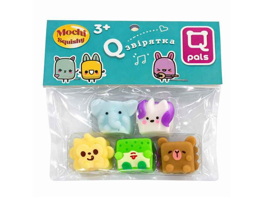Сквіш колекційний у наборі mochi squishy Q звірятка T25009 ТМ MONSTERGUM Київ - фото 1