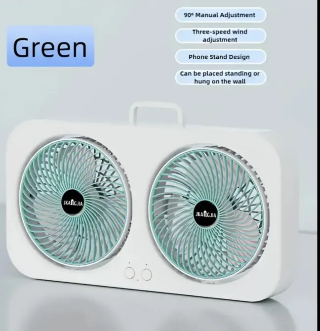 Компактный настольный вентилятор с двойным потоком воздуха и циркуляцией воздуха AND LY-879 Коломия - фото 2