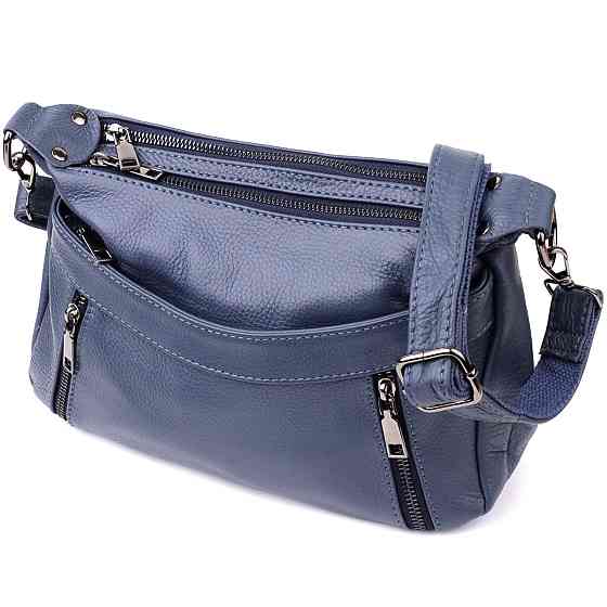 Женская сумка из натуральной кожи Vintage 23019 Синий Киев