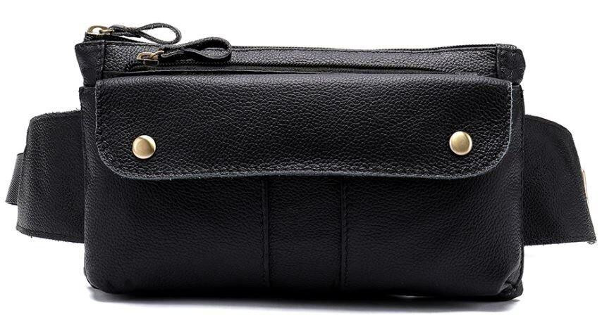 Бананка кожаная Vintage 14809 Черная Киев - изображение 8