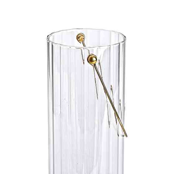 Стеклянная ваза для цветов с ручкой, 29,5 см Киев