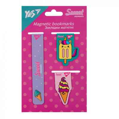 Закладки для книг Yes магнітні Sweet Cream 3 шт (708351) Вінниця
