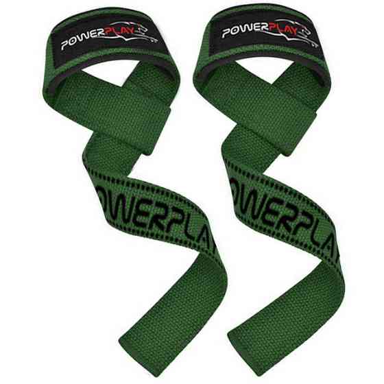 Лямки для тяги PowerPlay 7064 Lifting Gym Straps Зелені Кам'янське