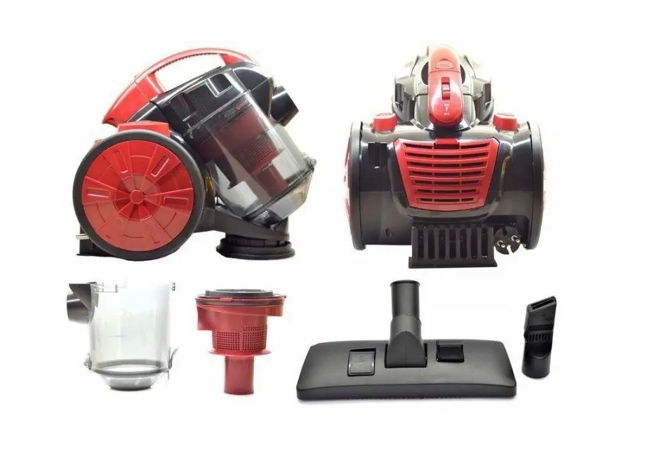 Потужний пилосос DOMOTEC MS-4405 3000Вт з контейнером для збору пилу, сухе прибирання, Червоний колір Одеса - фото 3