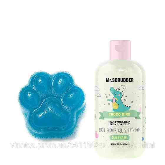 Мило-желе Jelly Soap Bubble Gum + Парфумований гель для душу Croco Dino Mr.SCRUBBER Чернівці