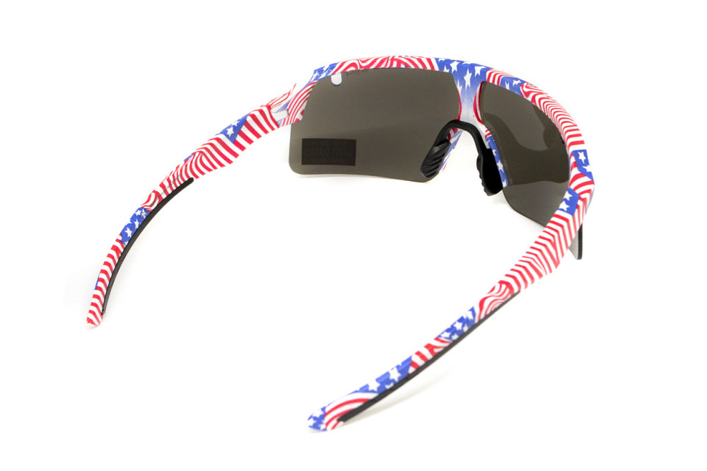 Окуляри захисні Global Vision Holeshot USA Flag (gray), сірі в оправі прапор США Запоріжжя - фото 9