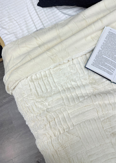 Плед-покрывало Премиум 220х240 см (+-5см) Молочный (87-226) Киев - изображение 6