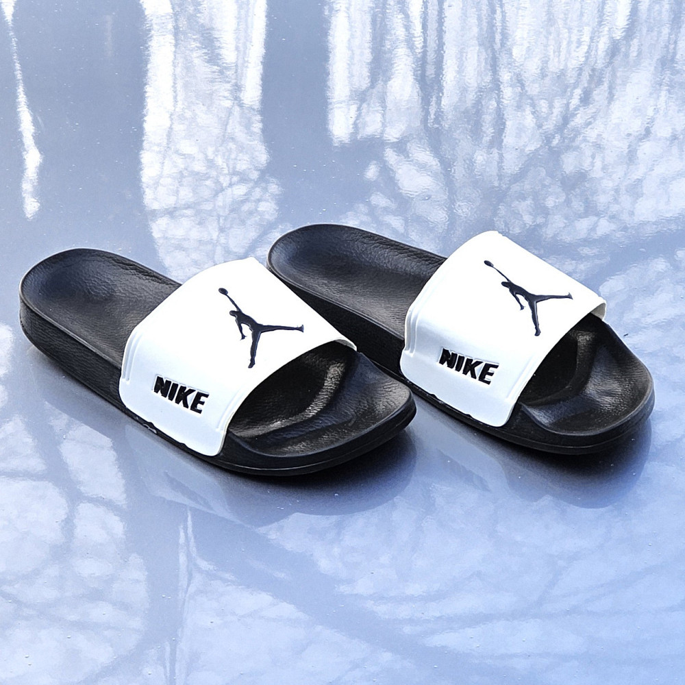 Шльопанці Nike Jordan Чорні Сланці Тапочки Білі Найк Жіночі (розміри: 36,38,39,41) Дніпро - фото 6