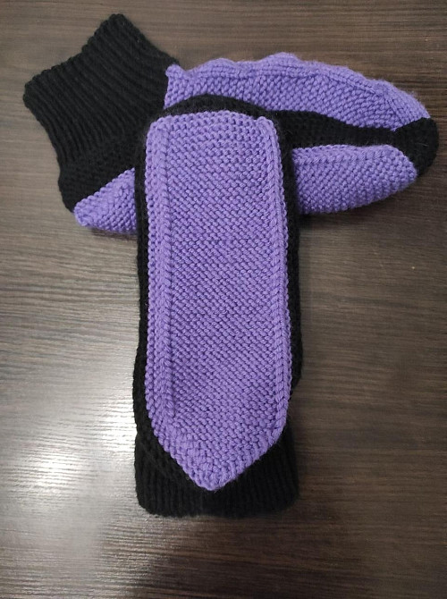 Капці-шкарпетки теплі в'язані (ручна робота) топ Київ - фото 3