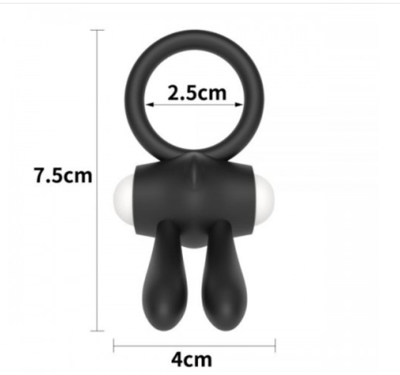 Ерекційне віброкольцо Power Clit Cockring, Black Sex Aura Київ