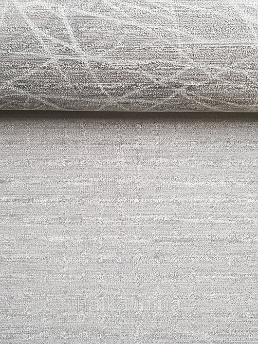 Шпалери вінілові на флізеліні гарячого тиснення Sintra Atmosphere однотонні тонка смужка сірі 512135 Київ - фото 3