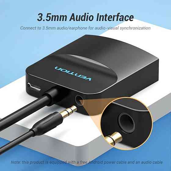 Адаптер Vention HDMI to VGA Converter with Female Micro USB and Audio Port 0.15M Black (42161) Київ