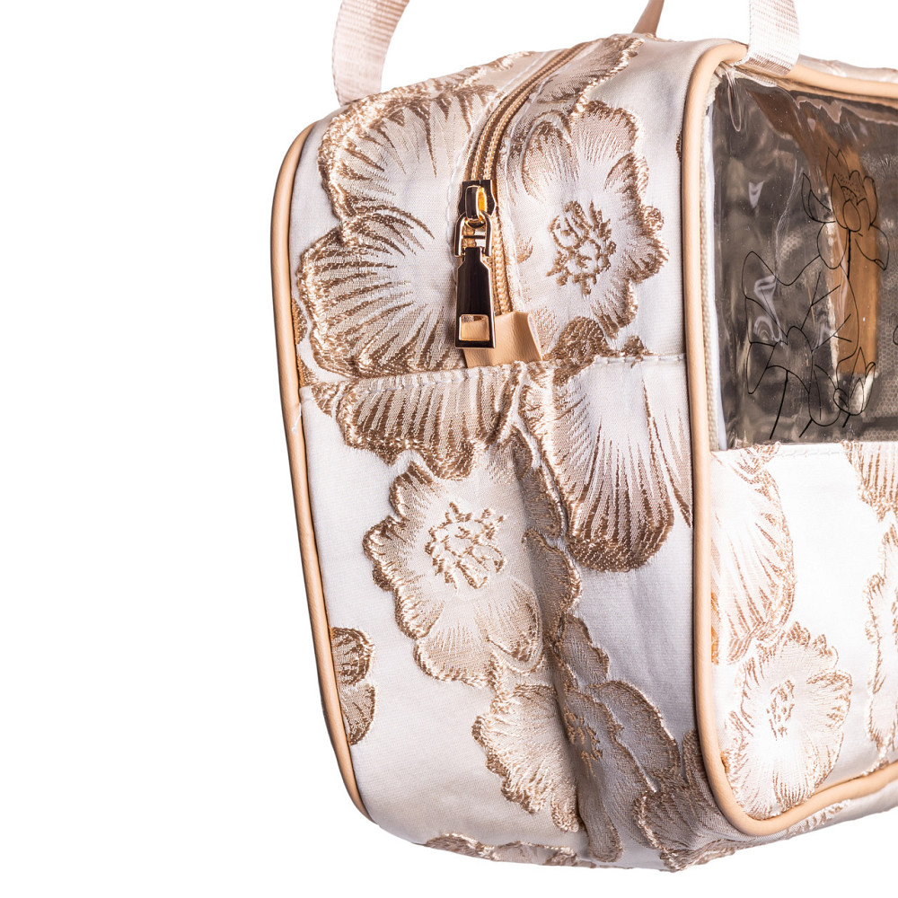 Набір прозорих жіночих косметичок для дому 2 (шт) дорожня косметичка в сумку для косметики, макіяжу, ліків, пензлів Бежевий HP-16-1KBE Коломия - фото 9