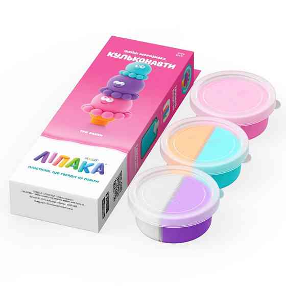 Набір пластиліну "Файні морозивка: Кульконавти" ЛІПАКА 30143-UA01 самостійно твердіє Вінниця