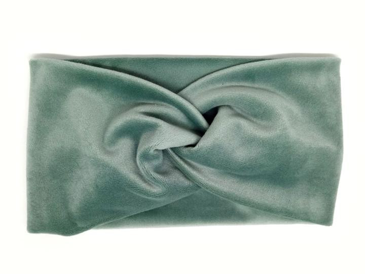 Пов'язка на голову плюшева м'ятна Київ - фото 1