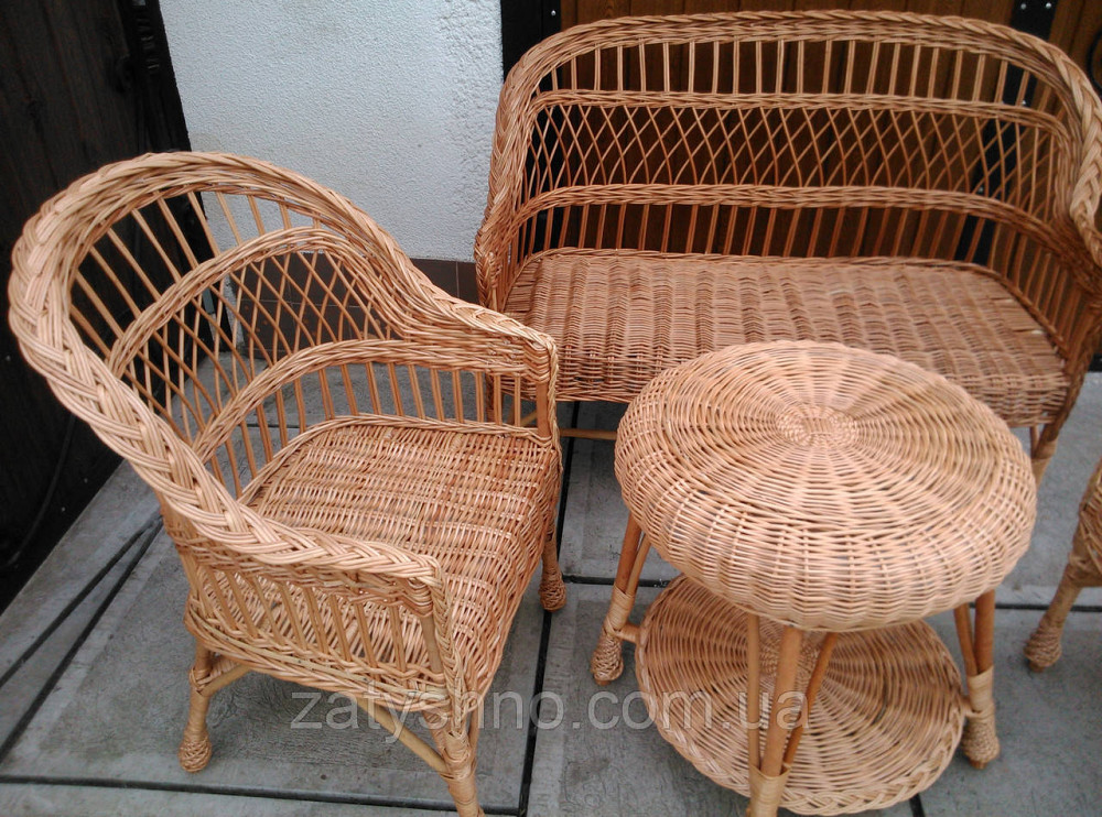 Плетеная мебель с журнальным столиком из лозы Киев - изображение 3