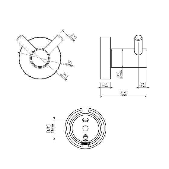 Крючок двойной SONIA ASTRAL BLACK 194087 (000026868) Киев