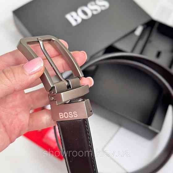 Мужской двусторонний ремень с двумя пряжками (203) Киев