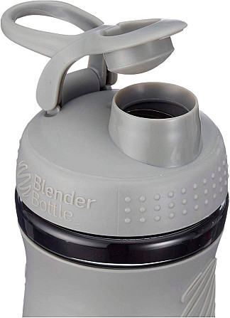 Шейкер спортивний (пляшка) BlenderBottle SportMixer Flip 20oz/590ml Grey Каменское - изображение 6
