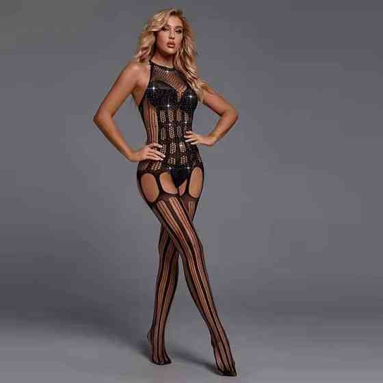 Сексуальний бодистокінг зі стразами — S/M/L — Еротична білизна Вінниця