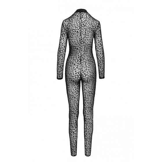 Эротичный комбинезон с леопардовым принтом XL F285 Noir Handmade Sex Aura Киев