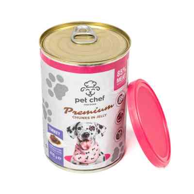 Влажный корм для собак Pet Chef С индейкой 415 г (4820255193601) Винница