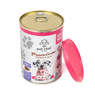 Влажный корм для собак Pet Chef С индейкой 415 г (4820255193601) Винница - изображение 5