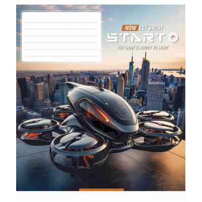 Зошит Школярик Let's start 18 аркушів клітинка (018-3411K) Вінниця