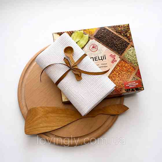 Подарочный набор для мужчины с набором специй и буковой доской. Ирпень