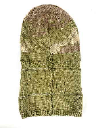 Балаклава-шапка раскладная теплая тактическая с прорезью Зеленая Каменец-Подольский