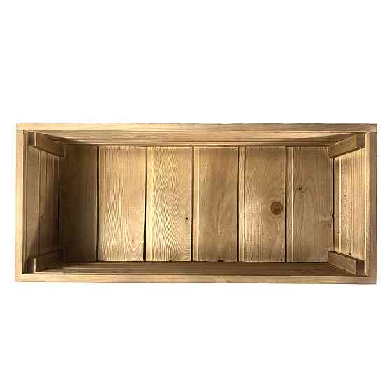 Ящик садовый декоративный для цветов или для хранения вещей из натурального дерева 55х24,5х15,5 см Каменец-Подольский