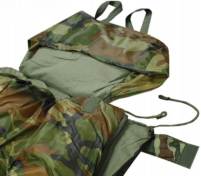 Туристичний Спальний мішок 185х75 см до 0 ° C градусів з чохлом Mil-Tec від Sturm "Pilot" (14101020) Woodland Нововолинськ - фото 6