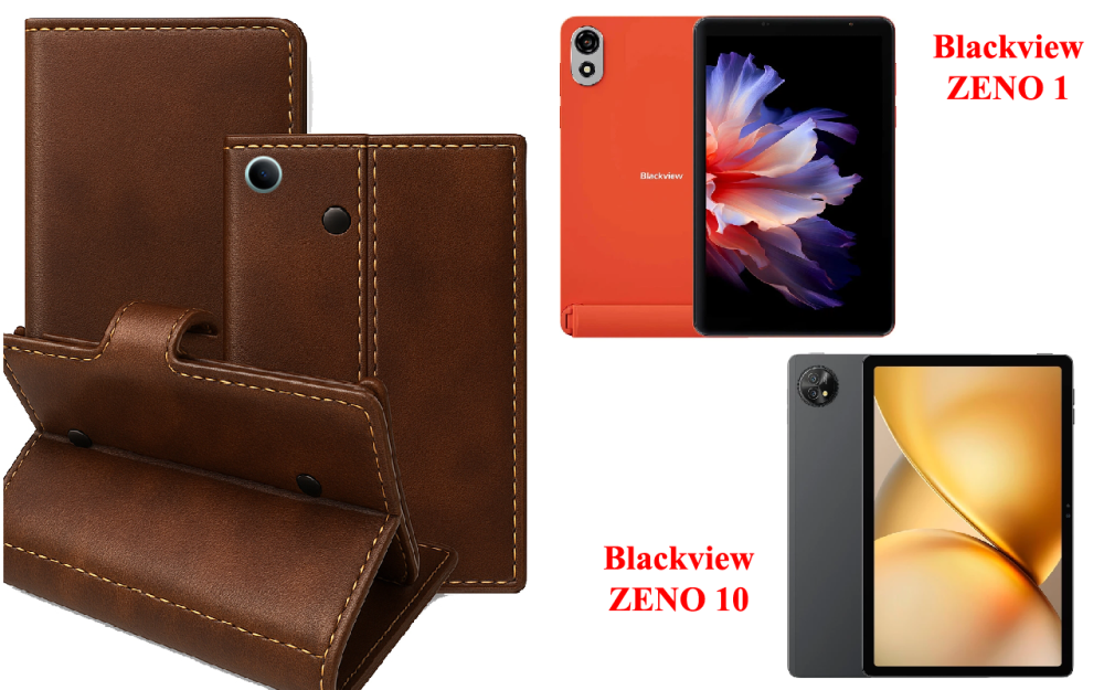 Книга-трансформер для планшета Blackview ZENO 1, Zeno 10, цвет Black Buno-Red Киев - изображение 1