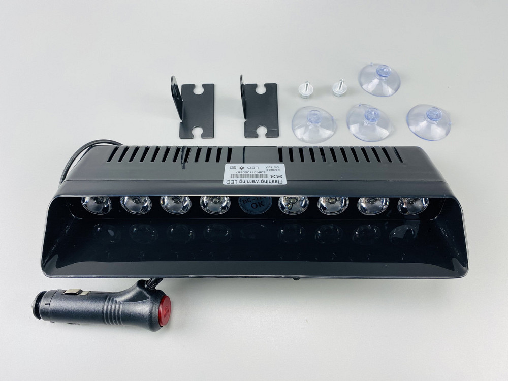 Маячок проблисковий світлодіодний білий спалах S3 (стробоскоп) 9-80V під скло автомобільна мигалка Мукачево - фото 6